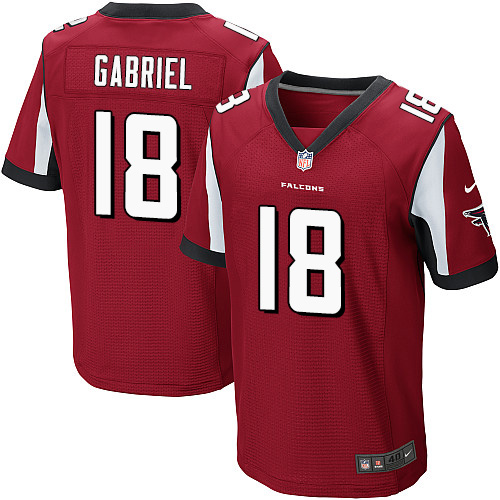 Men's Elite Taylor Gabriel Nike Jersey Red Home - #18 NFL Atlanta Falcons